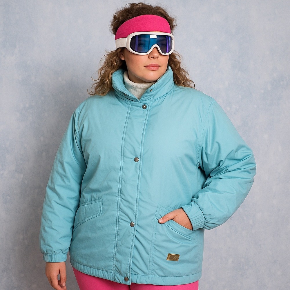 Vintage Genuine Down Puffer Jacket XXL 90s Ski Snow Winter Coat Warm Insulated